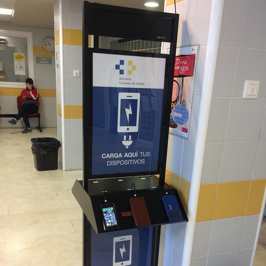 Yupcharge Cargador para móviles Totem HipHop Hospital Canarias