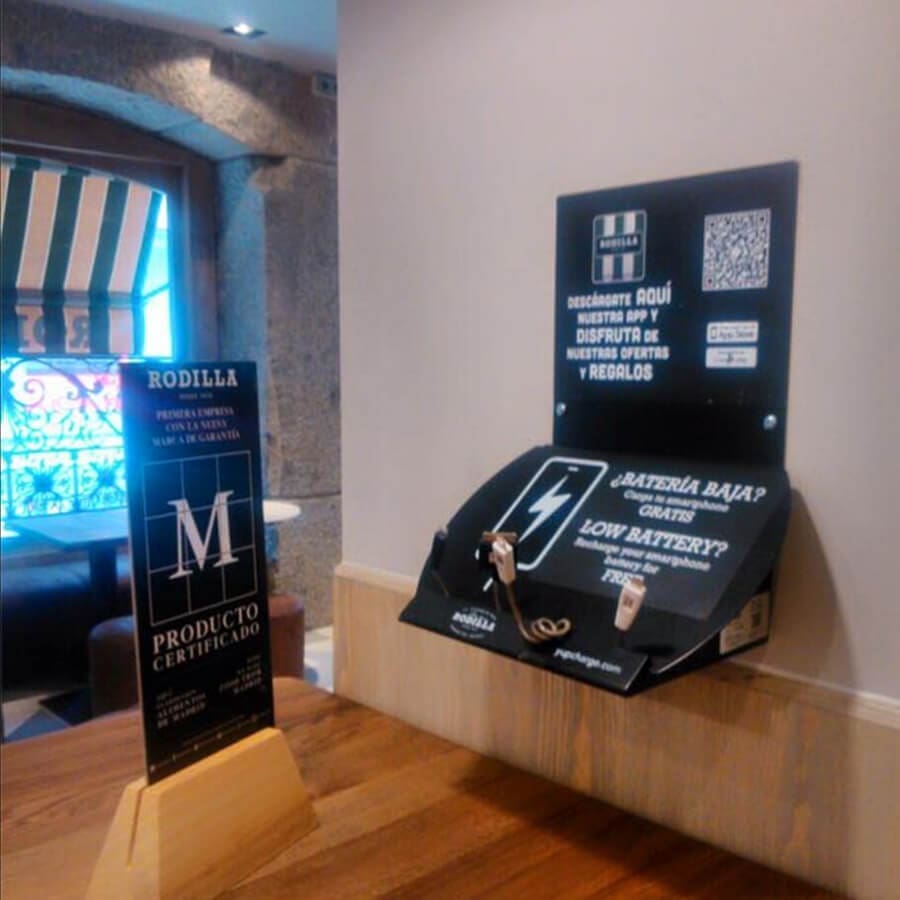 Yupcharge Cargador para móviles Cargador Sobremesa Funk Rodilla Restaurante