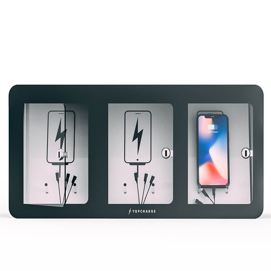 Yupcharge Cargador para móviles Taquilla de carga Soul 3 casilleros 2