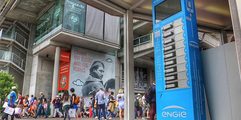 Yupcharge-RolandGarros-TwistDS2 Estaciones de carga para eventos