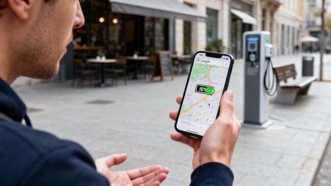 ¿Dónde buscan los usuarios un punto de carga cuando tienen batería baja?